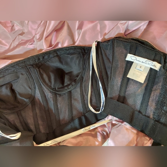 °$7,499 NEW OSCAR DE LA RENTA SILK STRAPLESS RUNWAY GOWN US 8 - Picture 2 of 16